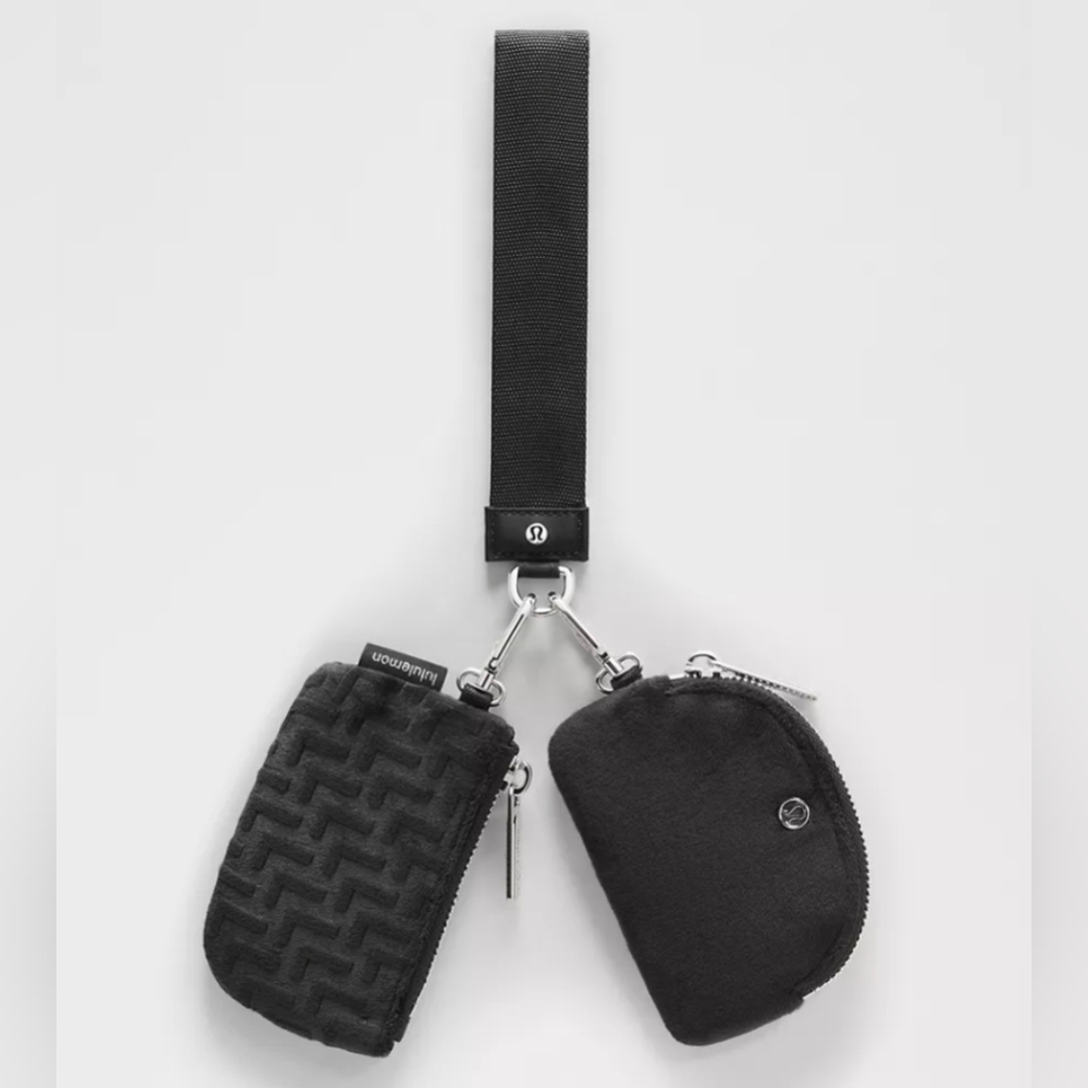 Lululemon Dual Pouch Wristlet Black Velvet